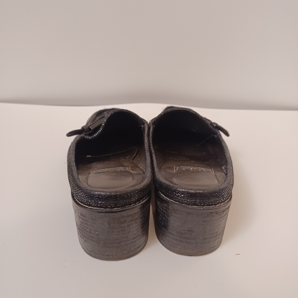 Stuart Weitzman balck leather mules size 6.5 - Picture 5 of 12
